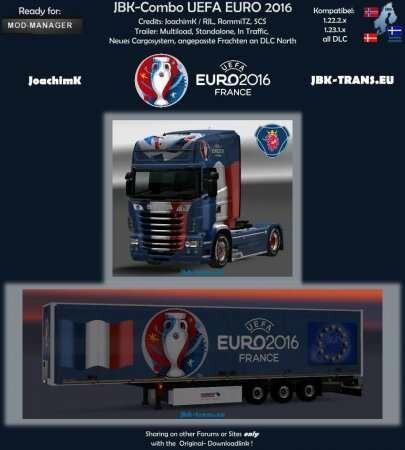 JBK-COMBO UEFA EURO 2016 V1 для ETS2