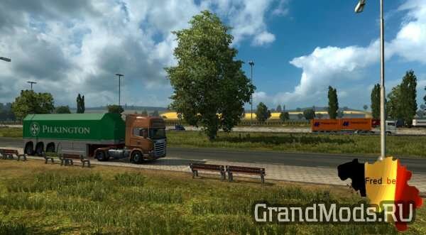 Painted Trailer Traffic by Fred_be [ETS2 1.24]