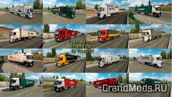 Painted Truck Traffic Pack v10.3  [ETS2 v.1.36]