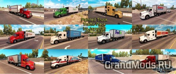 Painted Truck and Trailers Traffic Pack v1.0.2 [ATS]