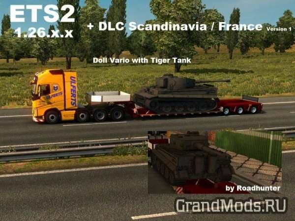 Doll Vario 3Achs with German Tiger Tank [ETS2]