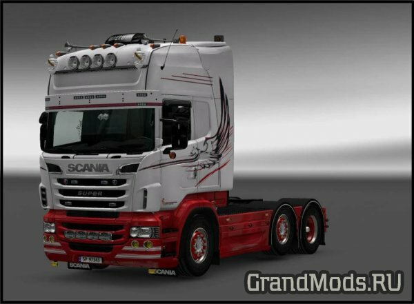 ​​​​​​​Griffin White Skin for Scania RJL [ETS2]
